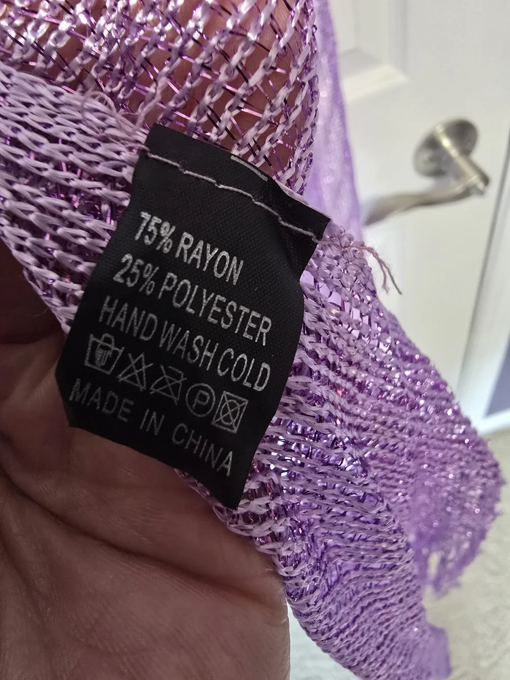 Lilac Fringe Decorative Throw Scarf - Unbranded